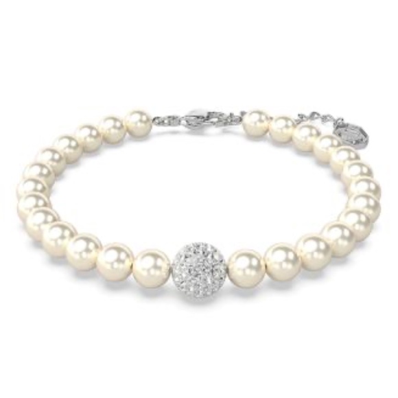 Swarovski Remix Pavé Fireball & Imitation Pearl Bracelet - Picture 1 of 3